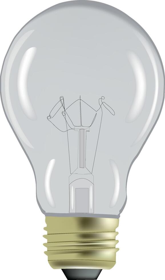 A light bulb with a white background vector