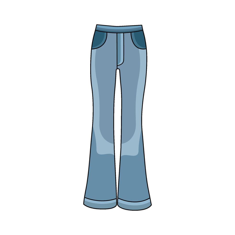 illustration of Woman Jeans vector