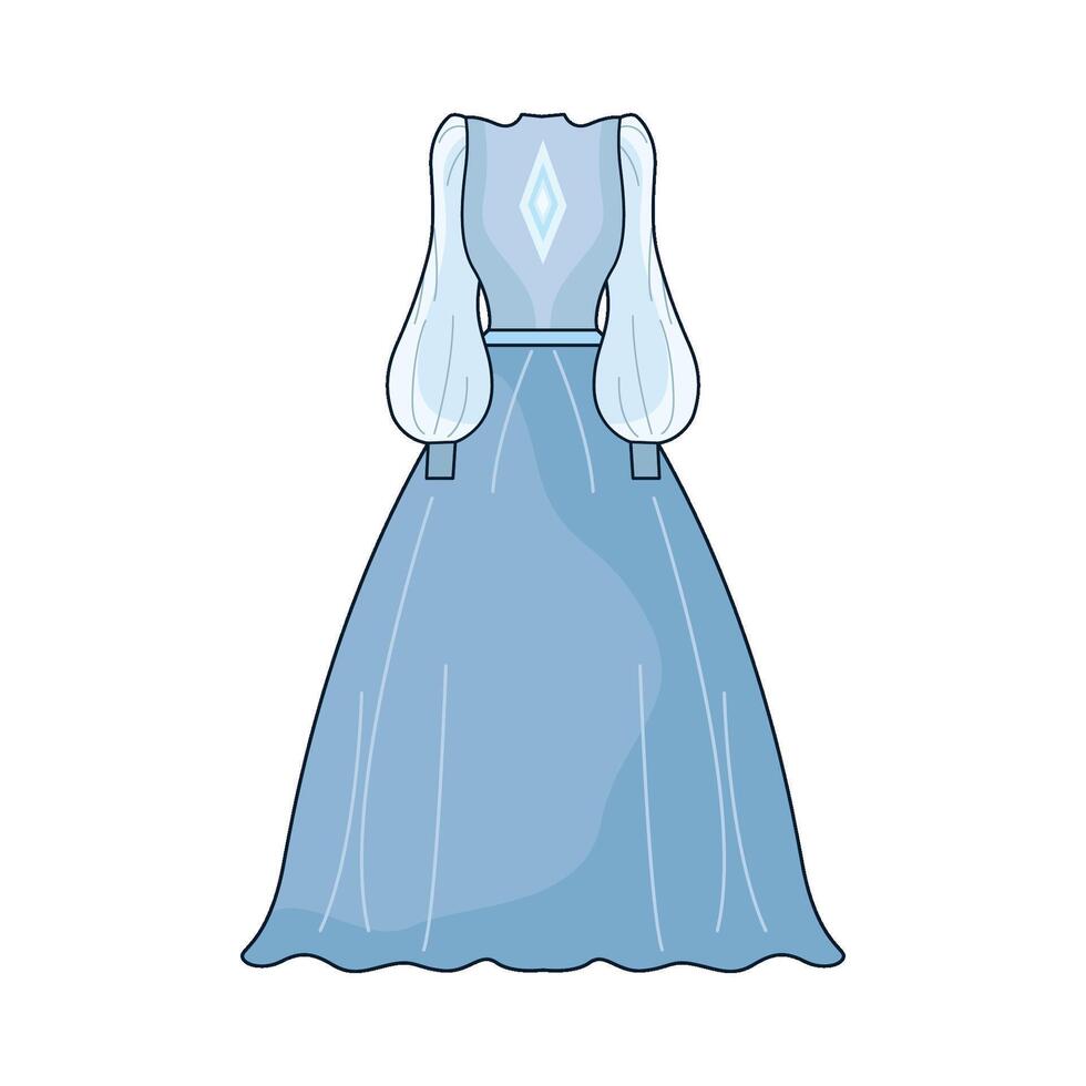 illustration of Blue dress vector