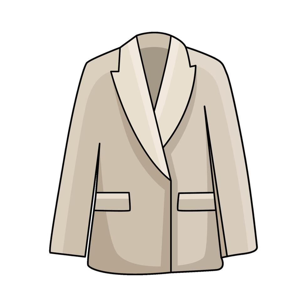 illustration of Woman Coat vector