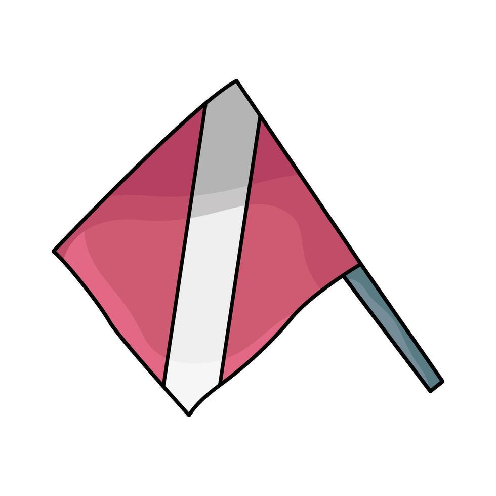 illustration of Dive Flag vector