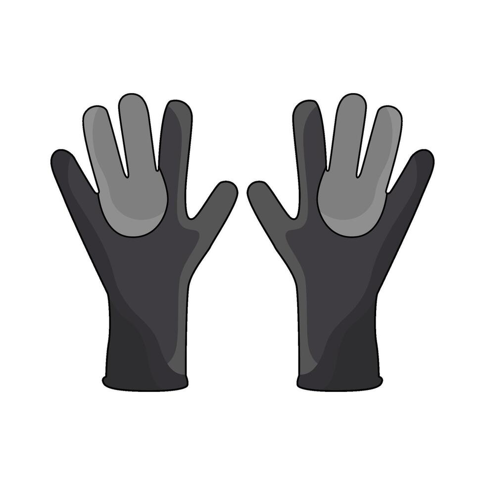 illustration of diving gloves vector