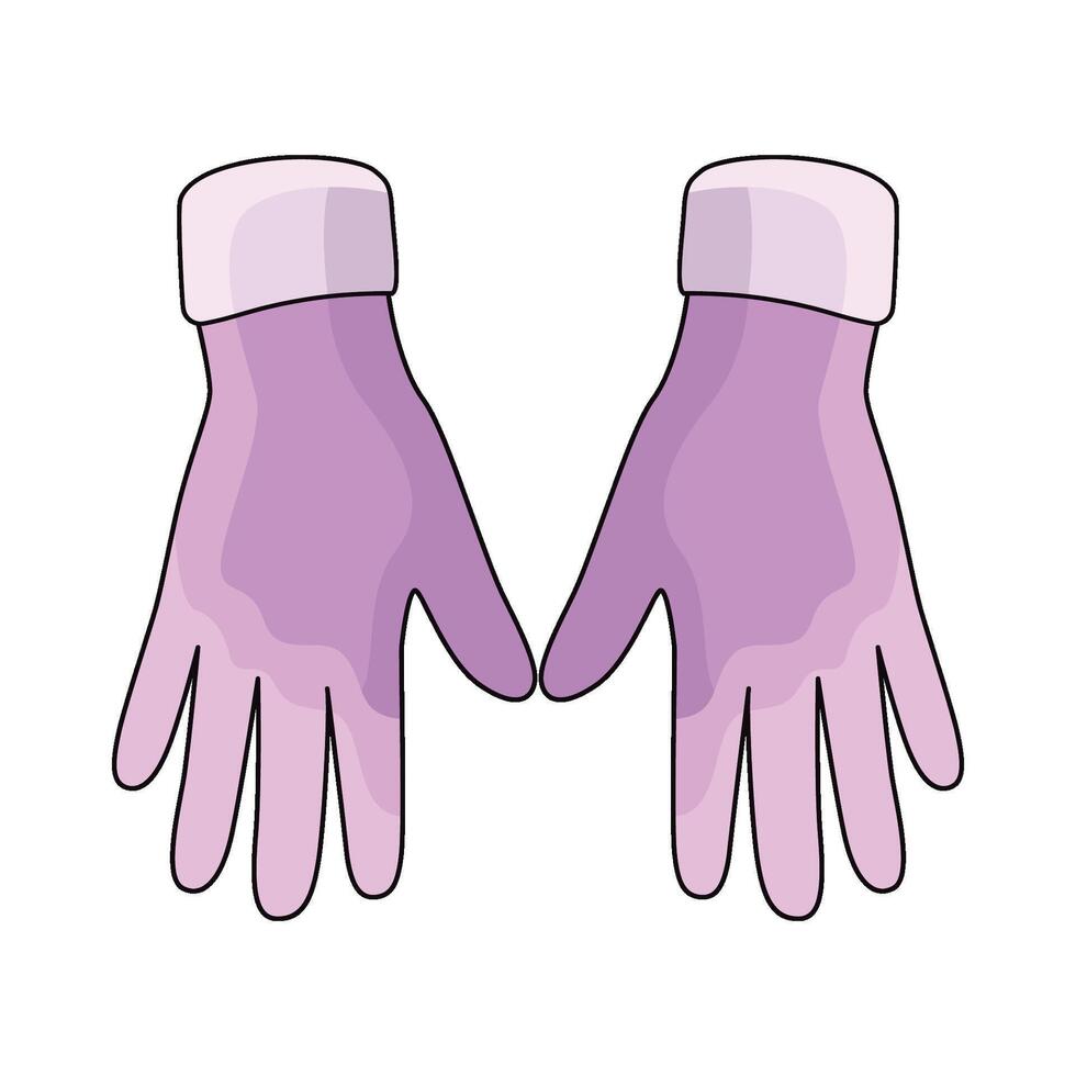 illustration of Pink Gloves vector