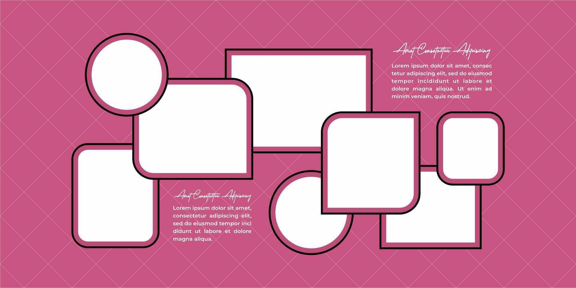 Moodboard Picture photo frame collage vector