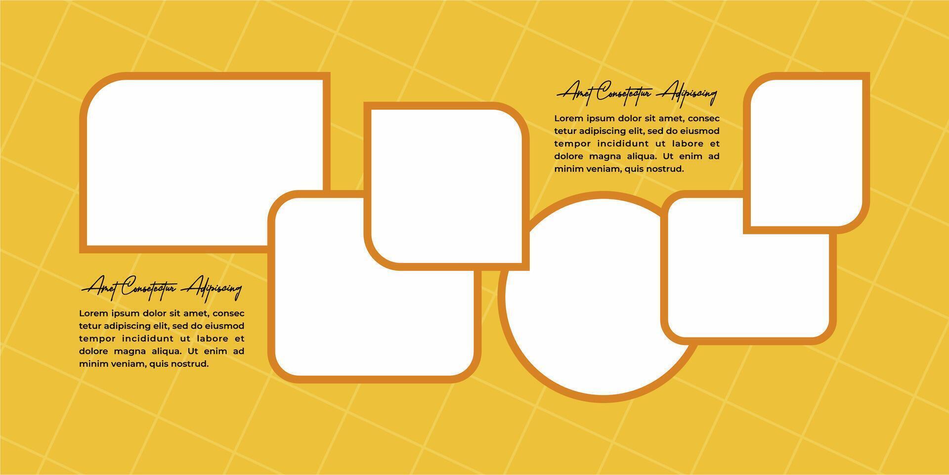 Design Picture collage and digital photo wall vector