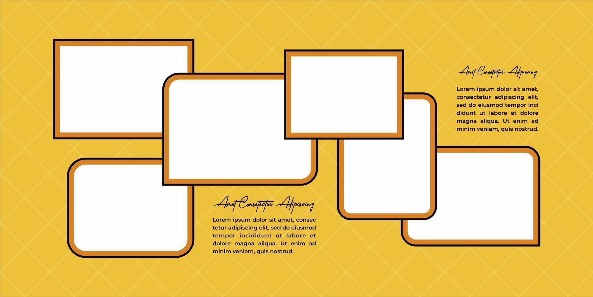 Moodboard Picture or photo collage design vector