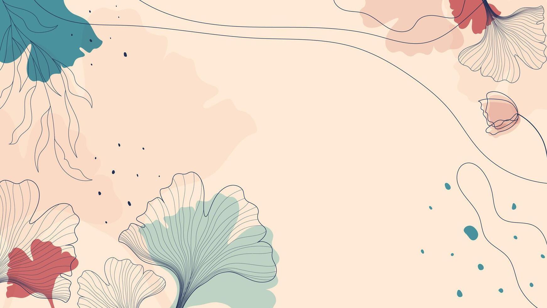beautiful floral background with copy space vector
