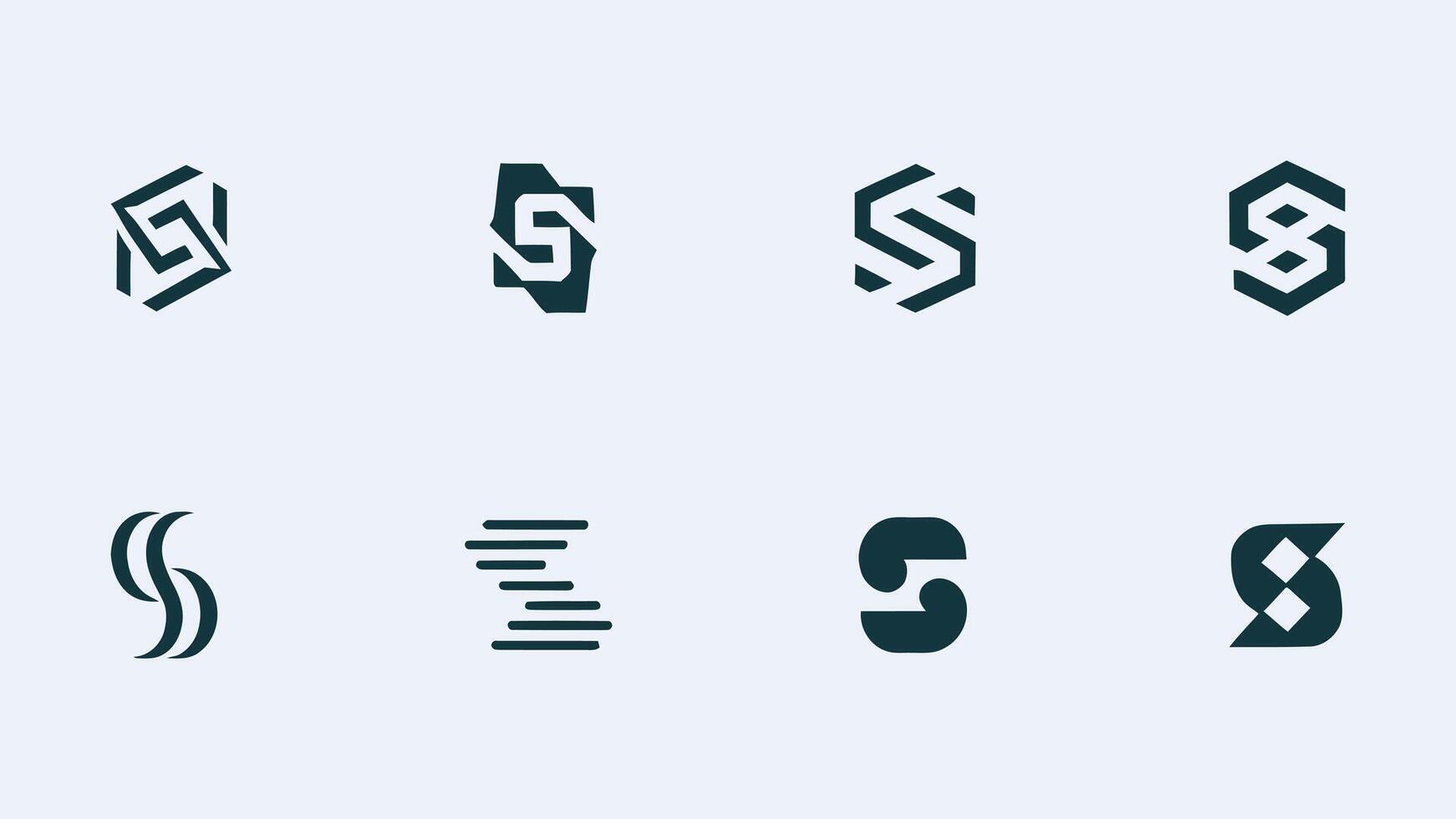 a set of letter s logos vector