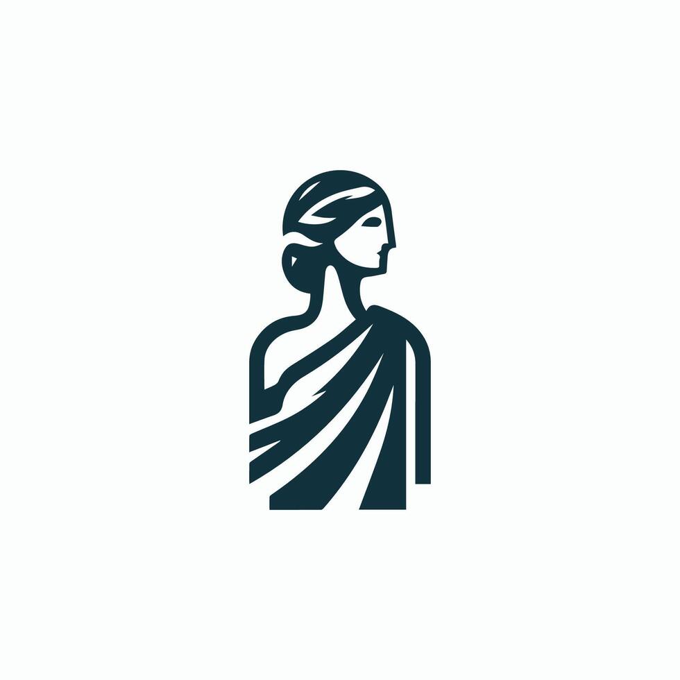 a woman in a dress is shown in a simple design vector