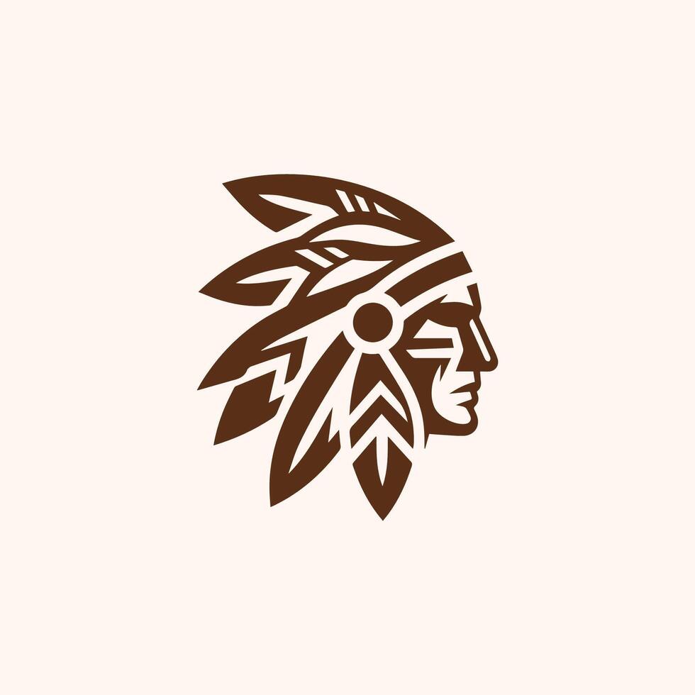 the logo for a restaurant that is called 'indian head chef' vector