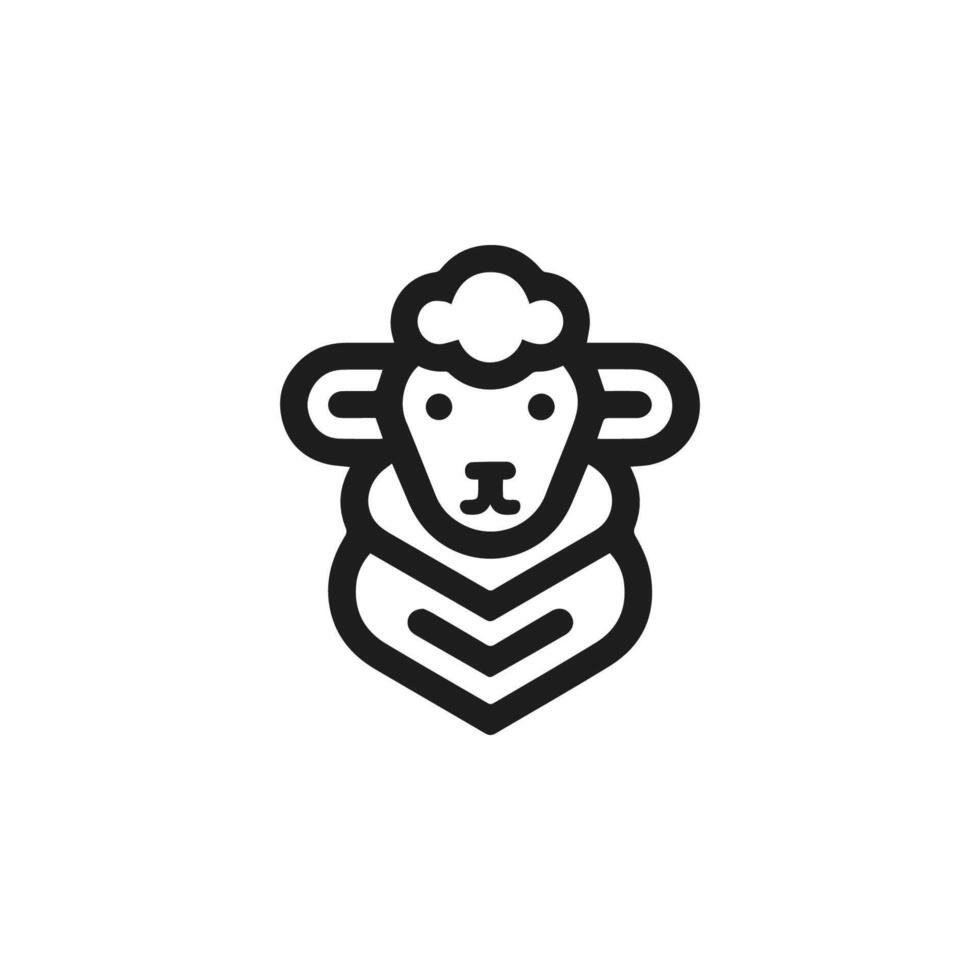 a black and white logo of a sheep vector