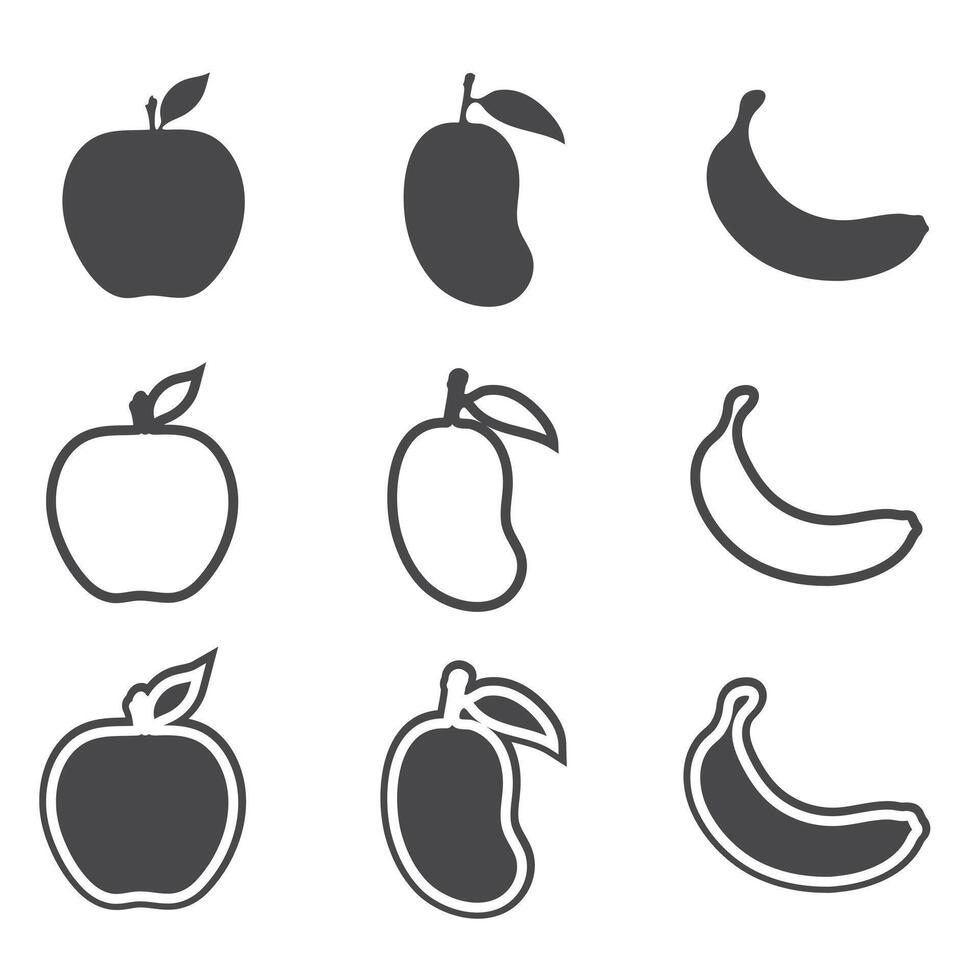Fruit Icon Set vector
