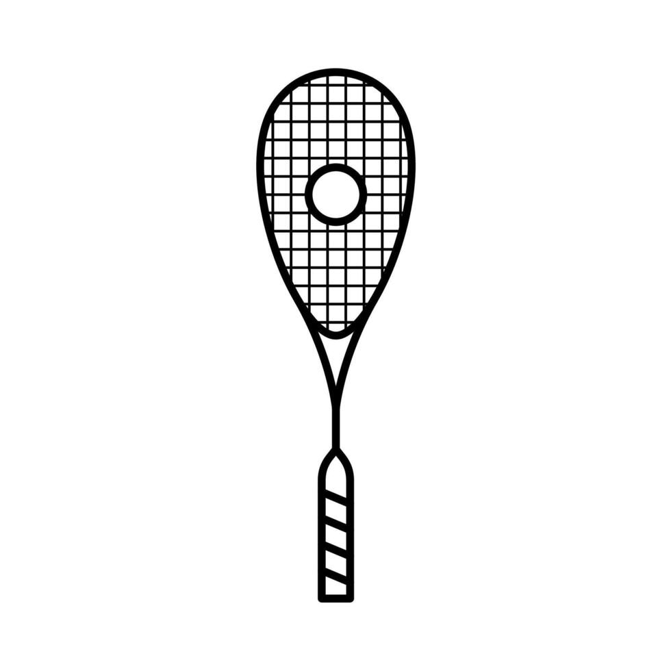 Squash Racket Line Art Sport Icon Design vector
