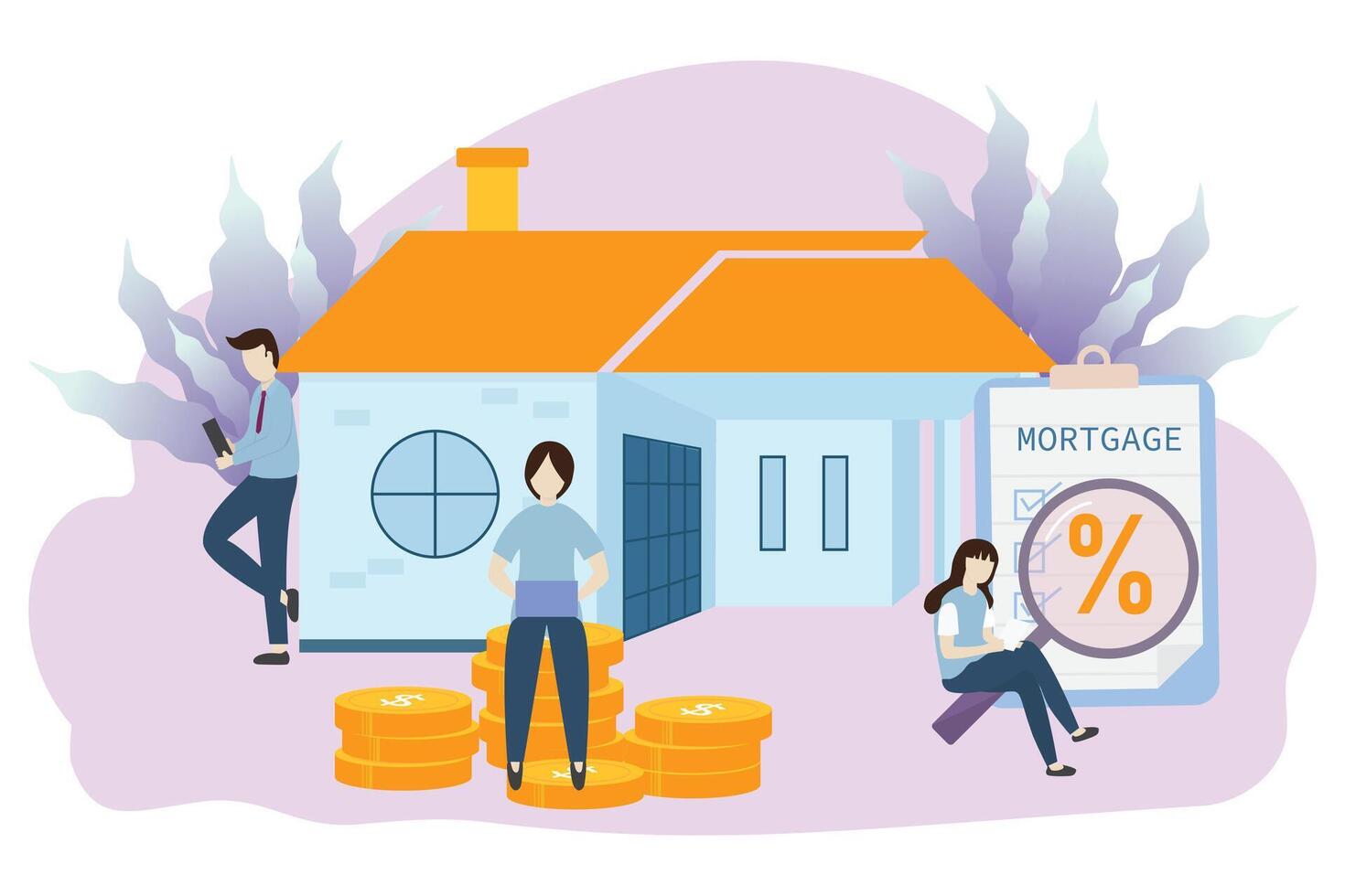 Mortgage concept . vector