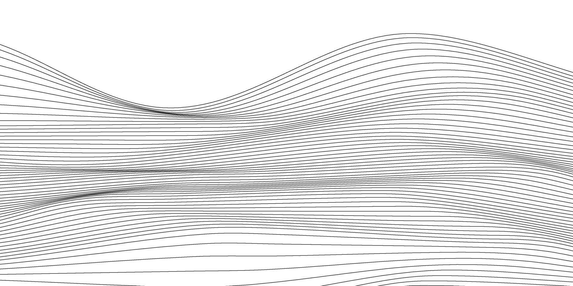 Abstract minimalist white background with wavy lines design vector