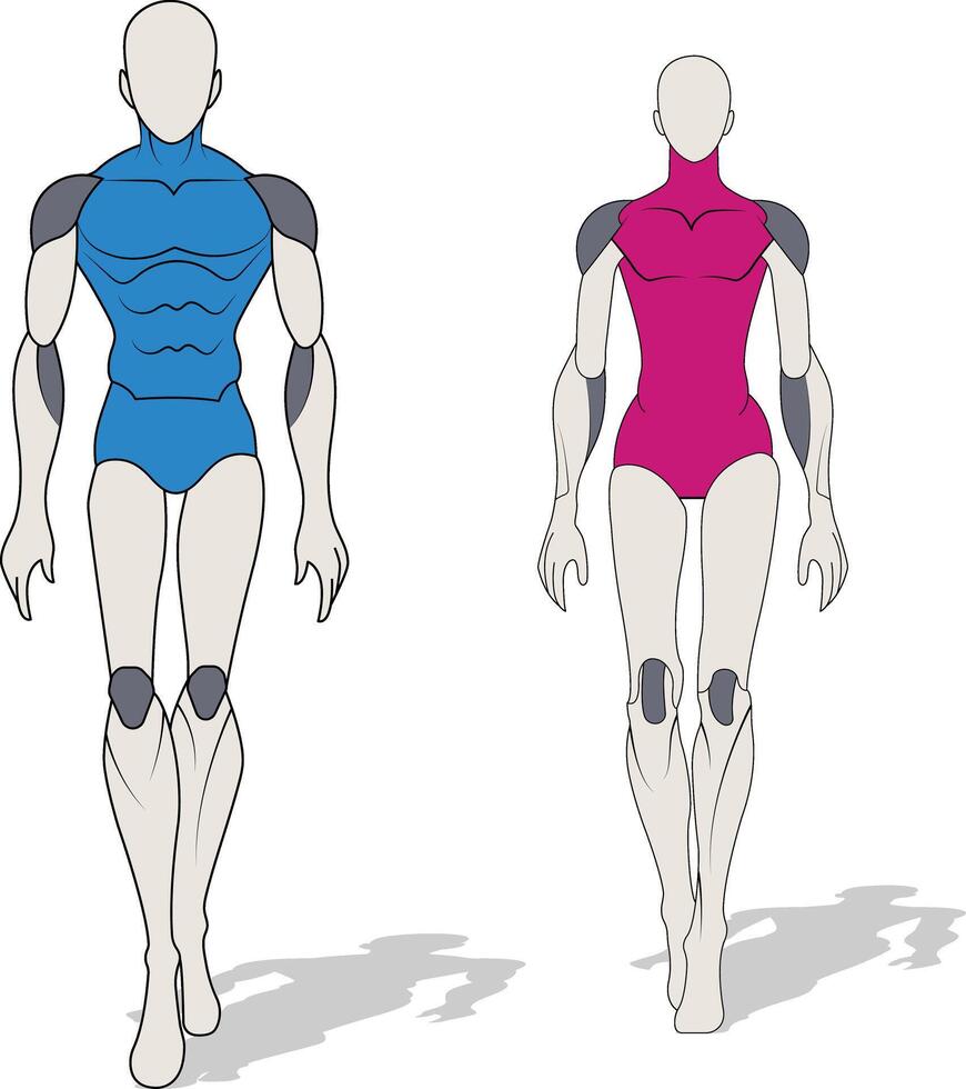 illustration of body set vector
