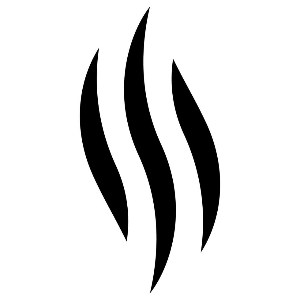 Wavy lines Icon aroma evaporation logo warm smoke vapor diffusion vector