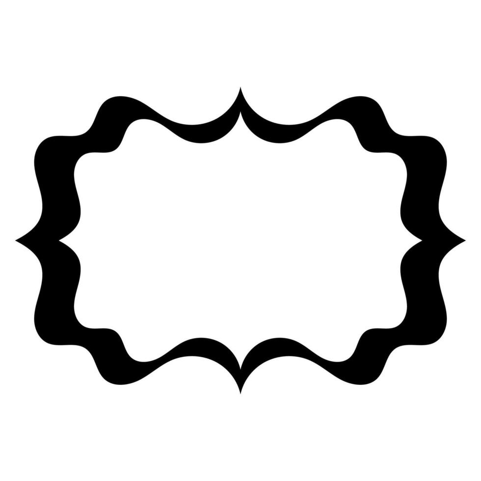 Muslim frame, decorative frame with a wavy design vector