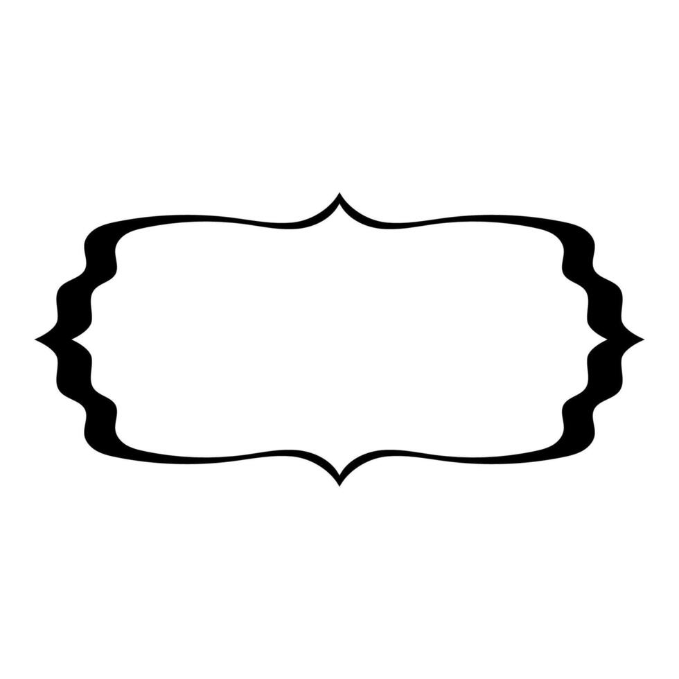 Decorative frame with ornate swirls, Islamic frame figure decoration vector