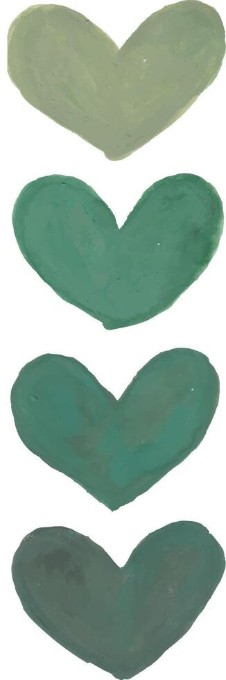 a green heart with a white background vector