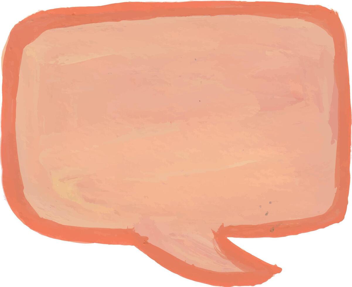 a speech bubble with an orange outline vector