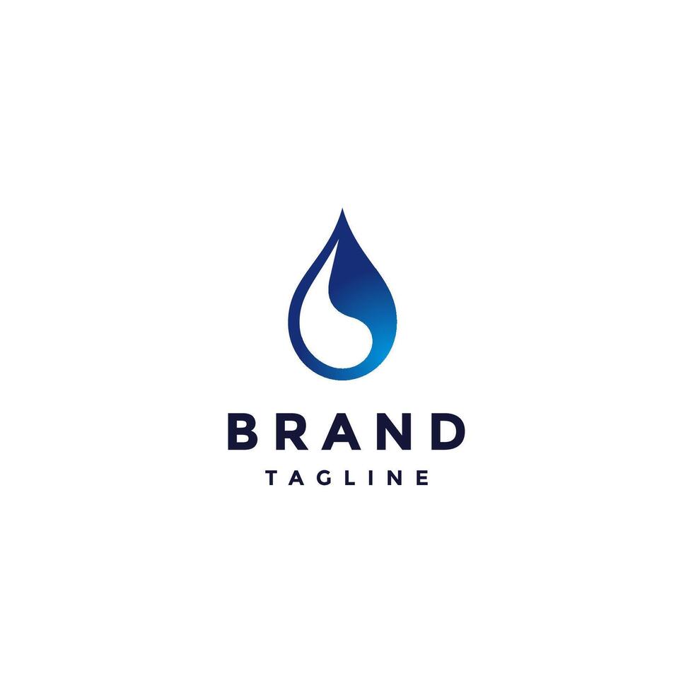 Dew Icon With White Water Reflection Logo Design. Blue Water Drops With White Light Reflection Logo Design. vector