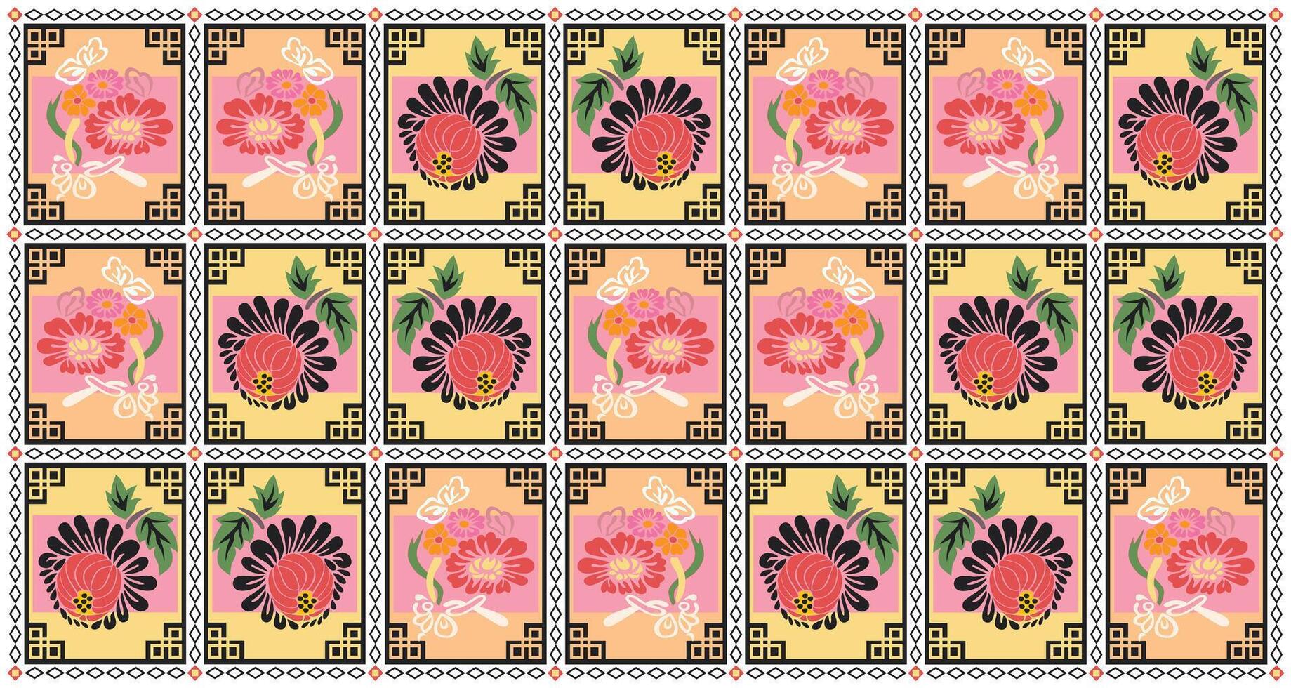 Floral pattern color background for background design, illustration. vector