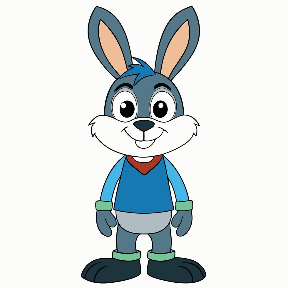 Cartoon Rabbit White Background vector