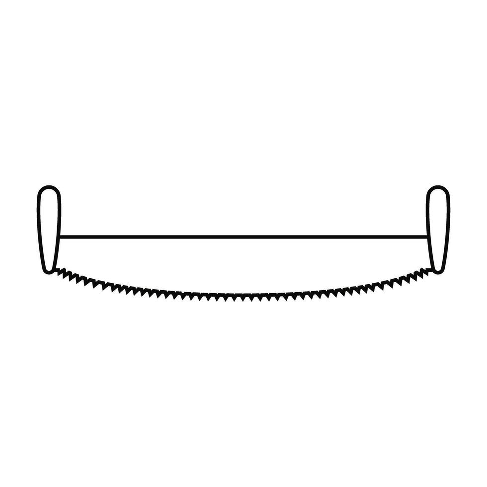 Handsaw tool icon. Outline illustration of handsaw tool icon for web vector