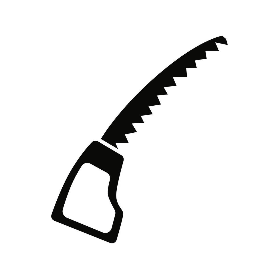Hand saw icon. Simple illustration of hand saw sumbol for web. vector