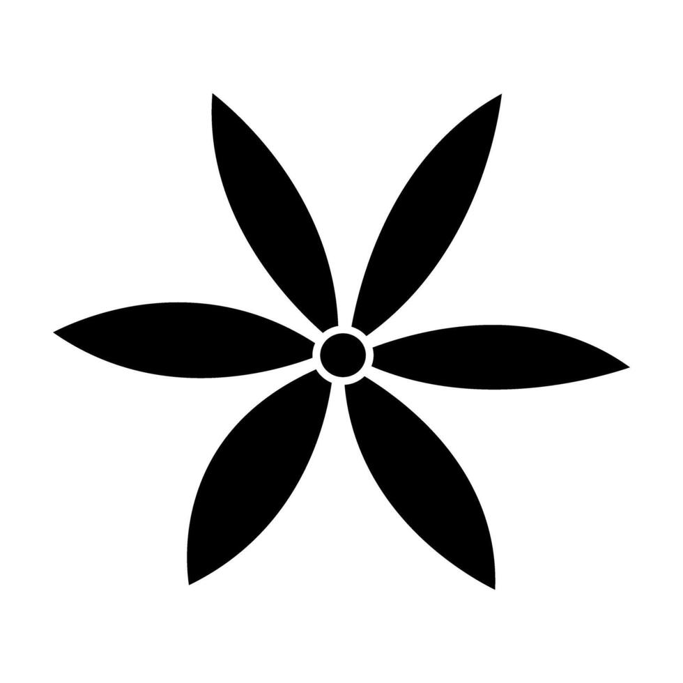 Cute flower garden decorative icon illustration design black and white vector