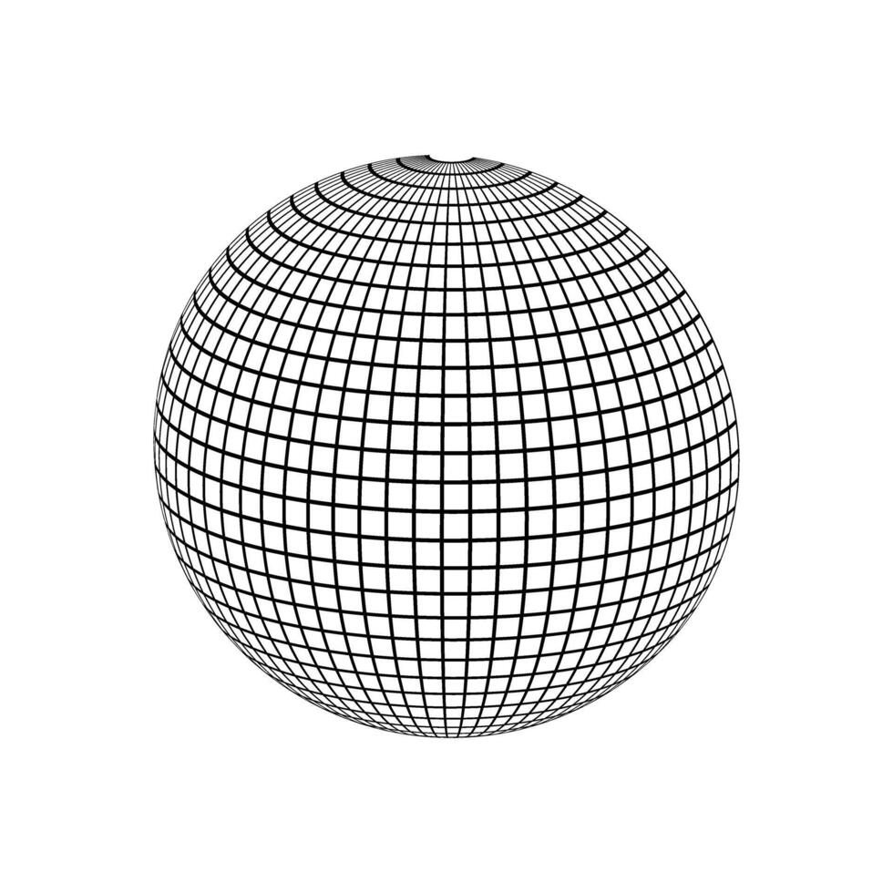Abstract Sphere. Illustration. Isolated on white background. vector