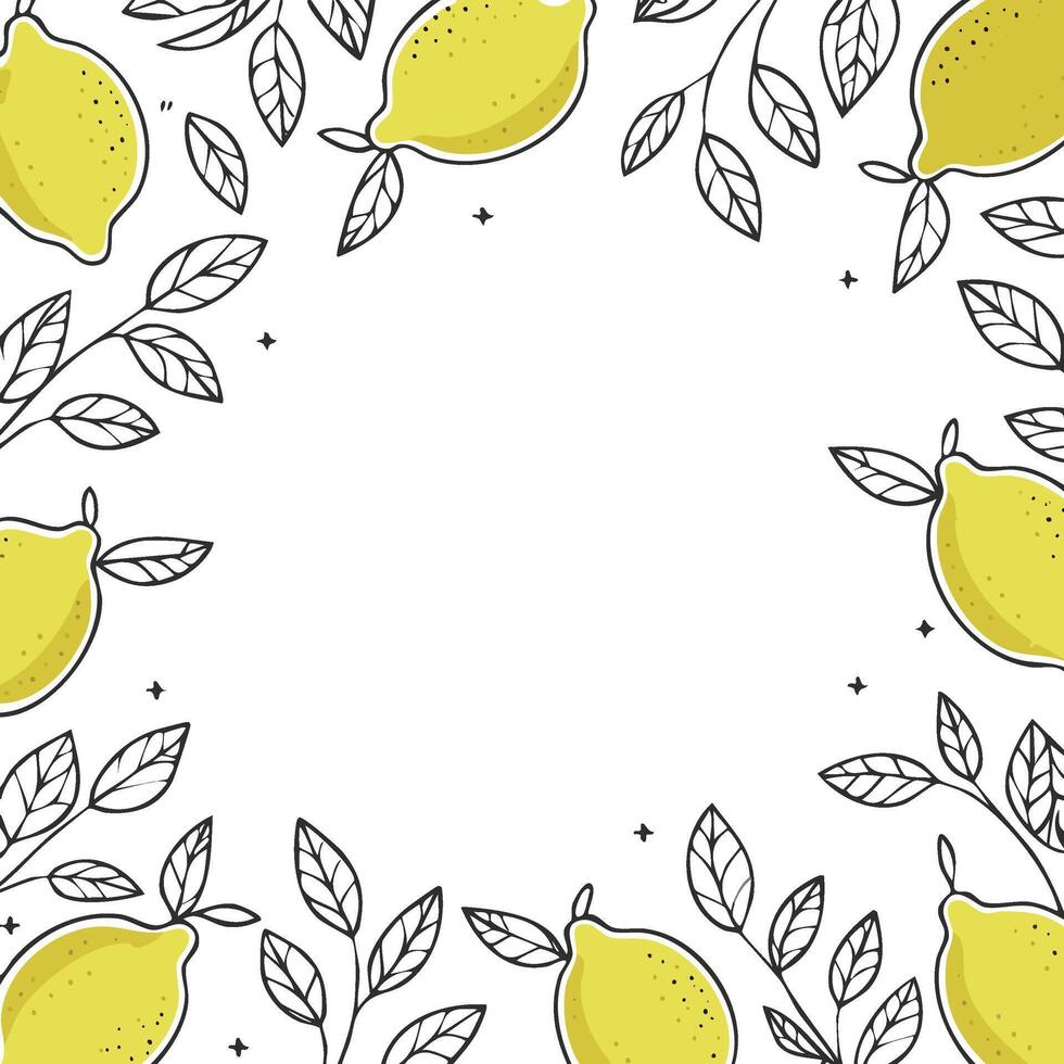 lemon pattern with copy space vector