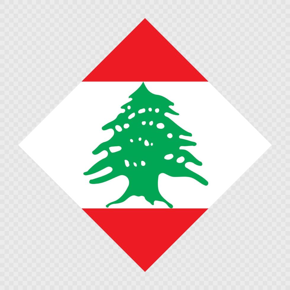 Lebanon rhombus flag. illustration. vector