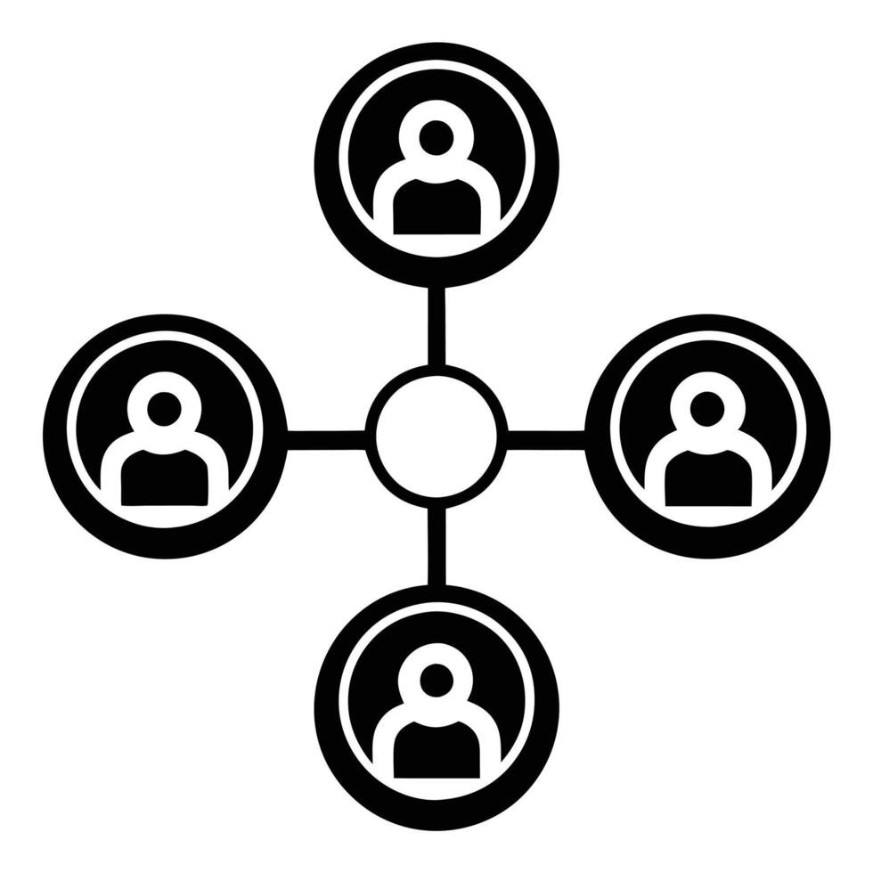 Modern Business and Technology Networking Icon Collection vector