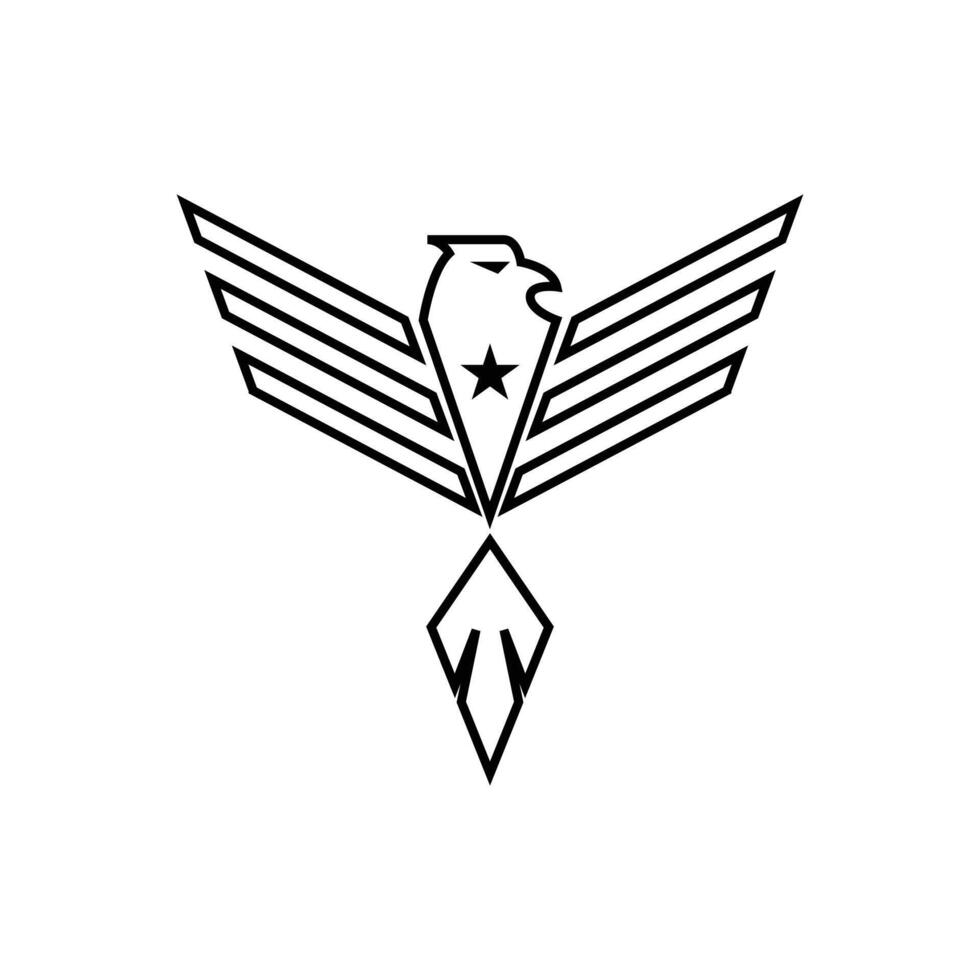 american eagle logo design concept elegant style vector