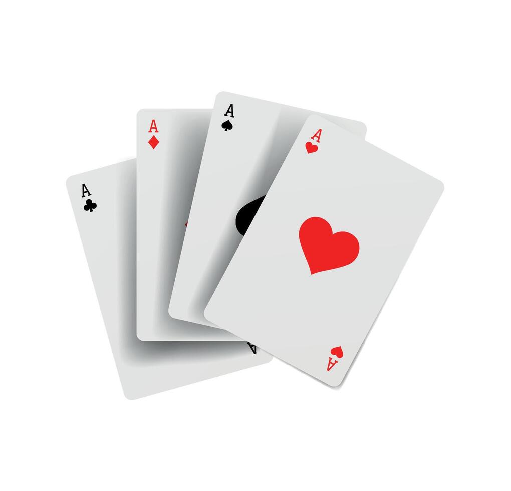 Playing poker cards for gambling. vector