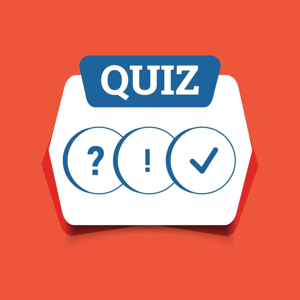 Quiz time, question mark banner design template vector