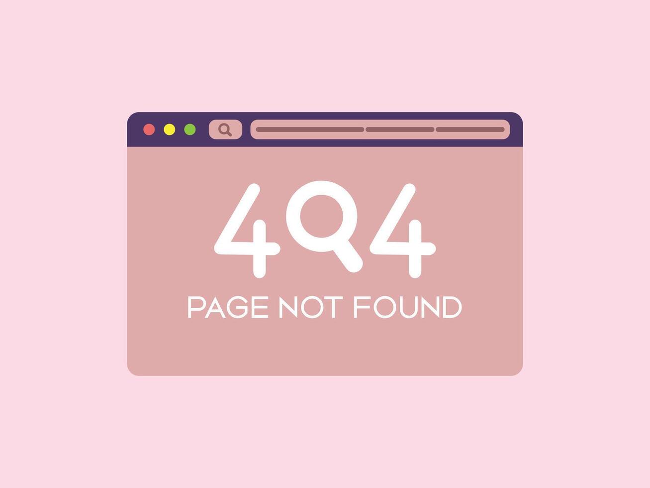 Page not found 404 design. 404 error web page concept. minimal style. vector