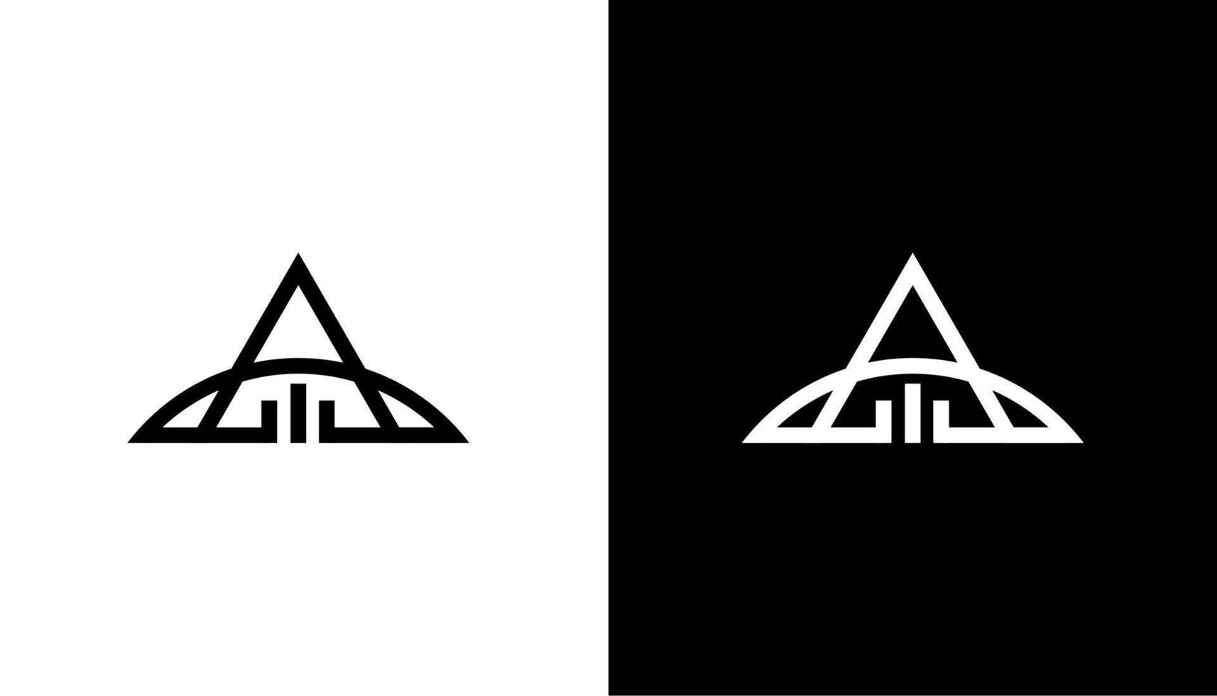 Monogram initial letter mark A logo icon design template vector