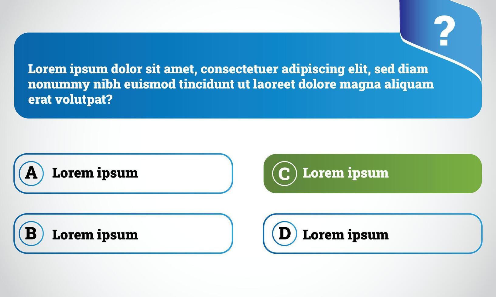 Quiz, Exam, Quiz game template background, Question Answer, Objective question for team building activities, Assessment vector