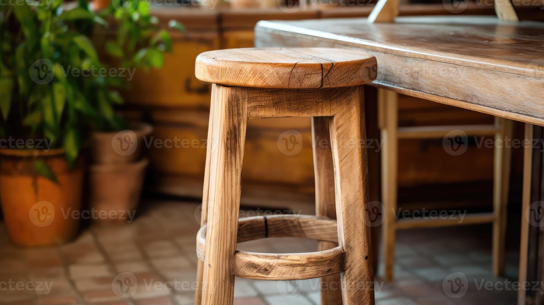 seat wooden stool photo