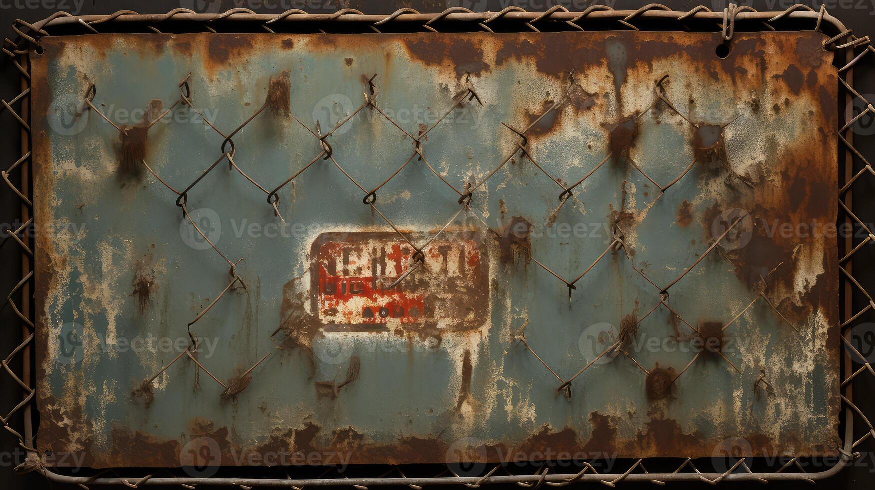 industrial distressed metal sign photo