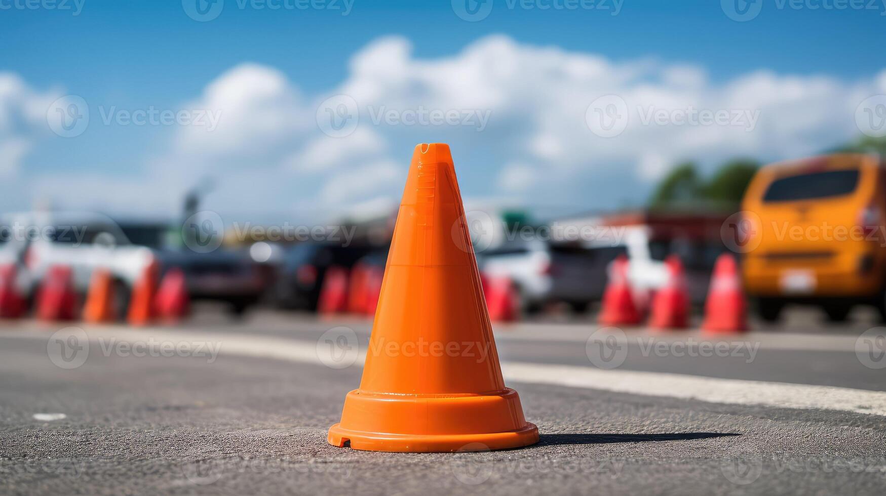traffic orange safety cone photo