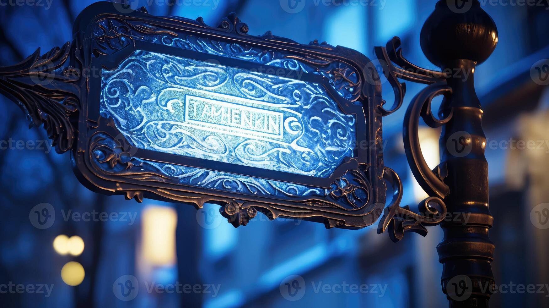 des blue street sign photo