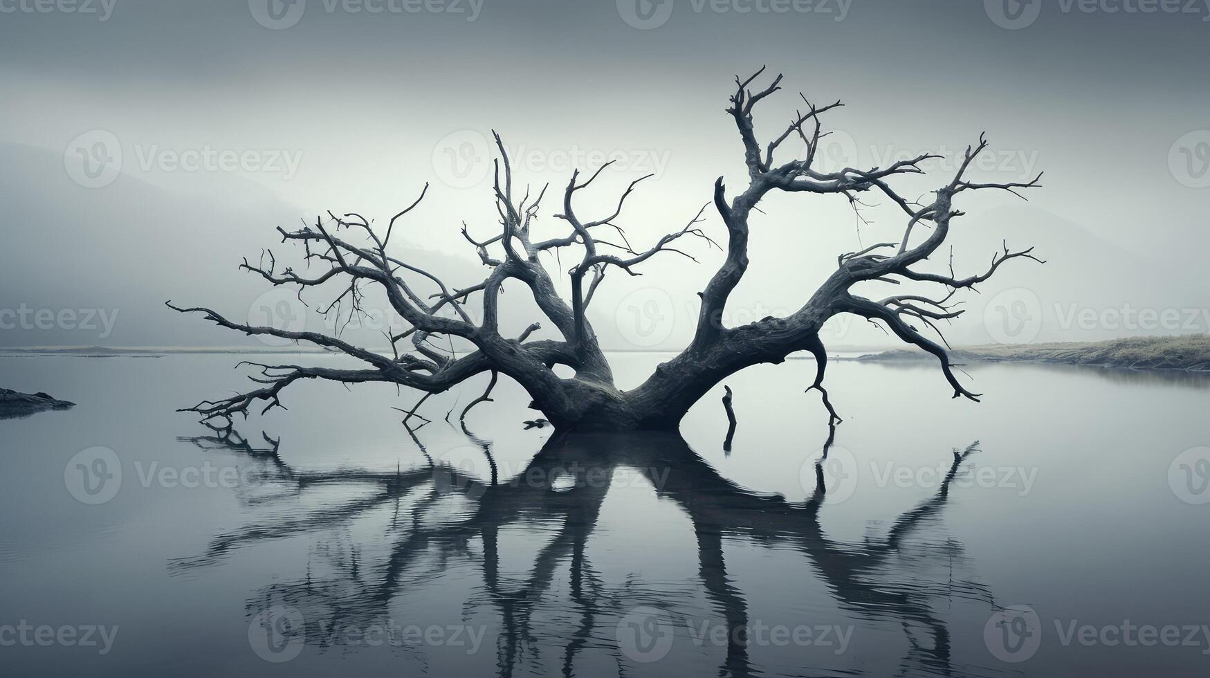 submerged dead trees photo
