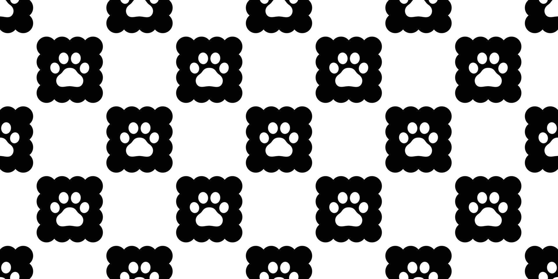 dog paw seamless pattern checked footprint cracker cartoon doodle gift wrapping paper tile background repeat wallpaper scarf isolated illustration design vector