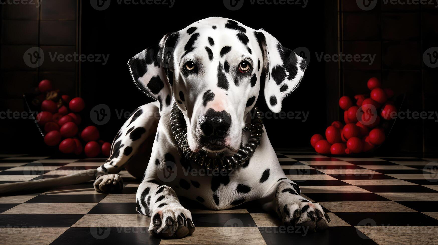 floor hearts on black background photo