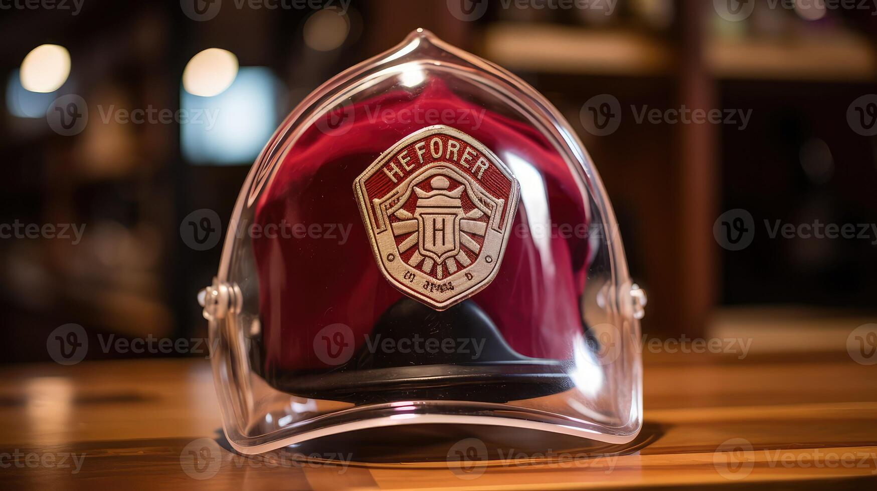 emblem fire helmet shield photo