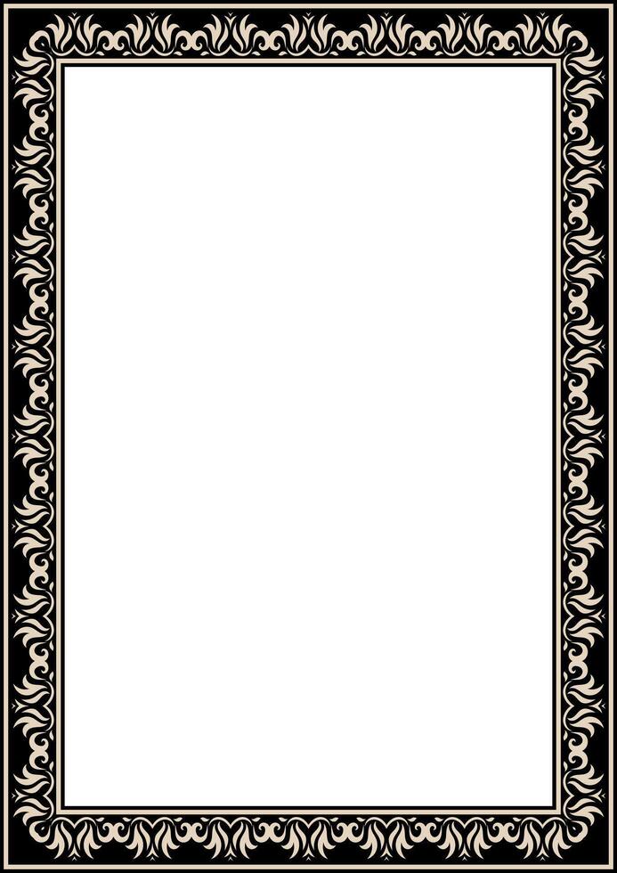 Elegant Indian Ornamental Frame Border Design. vector